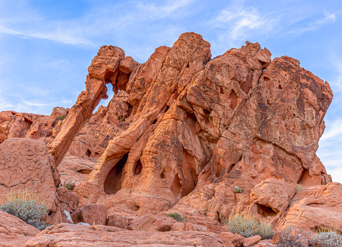 side view of Elephant Rock at the Valley of Fire, Nevada