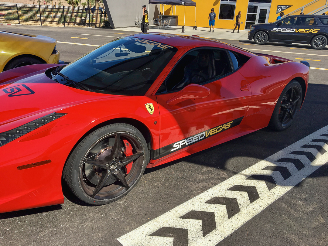 Red Ferrari at Speed Vegas in Las Vegas, Nevada